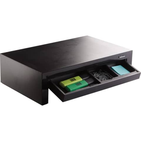 Supporto FELLOWES Monitor Designer Suites plastica nero altezza regolabile 11/13/15cm - 8038101
